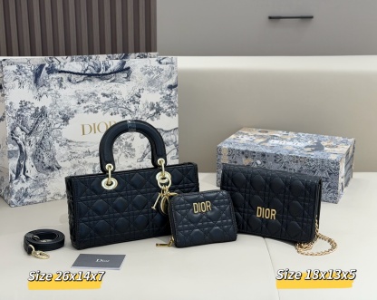 ディオール「Dior」コンビネーションバッグ3点セット / トートバッグ＆ポーチセット