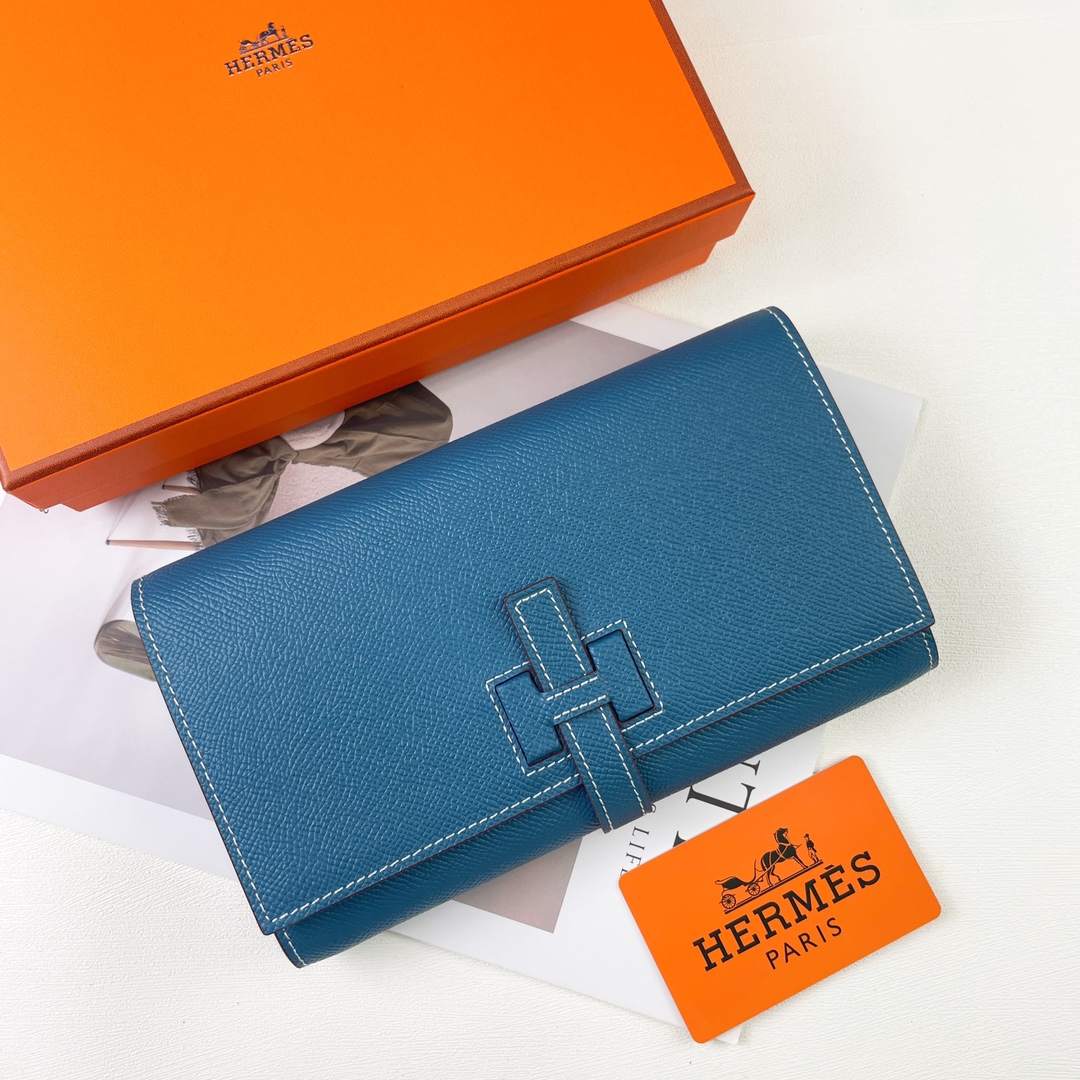 エルメス「Hermès」ニューHパッサント トゥータンマン エプソム小牛皮ロングウォレット 8色