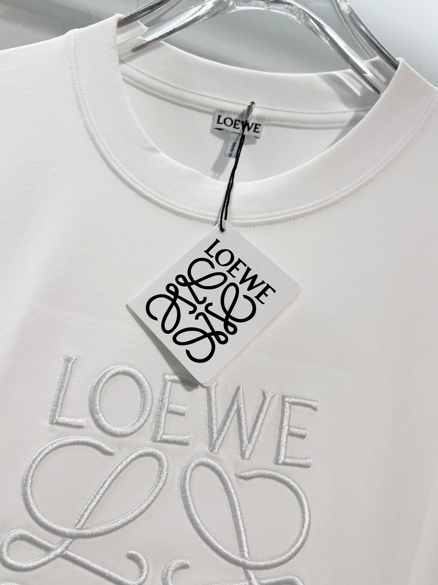 「LOEWE」ロエベ ロゴ刺繍 クルーネックスウェットシャツ / プルオーバー