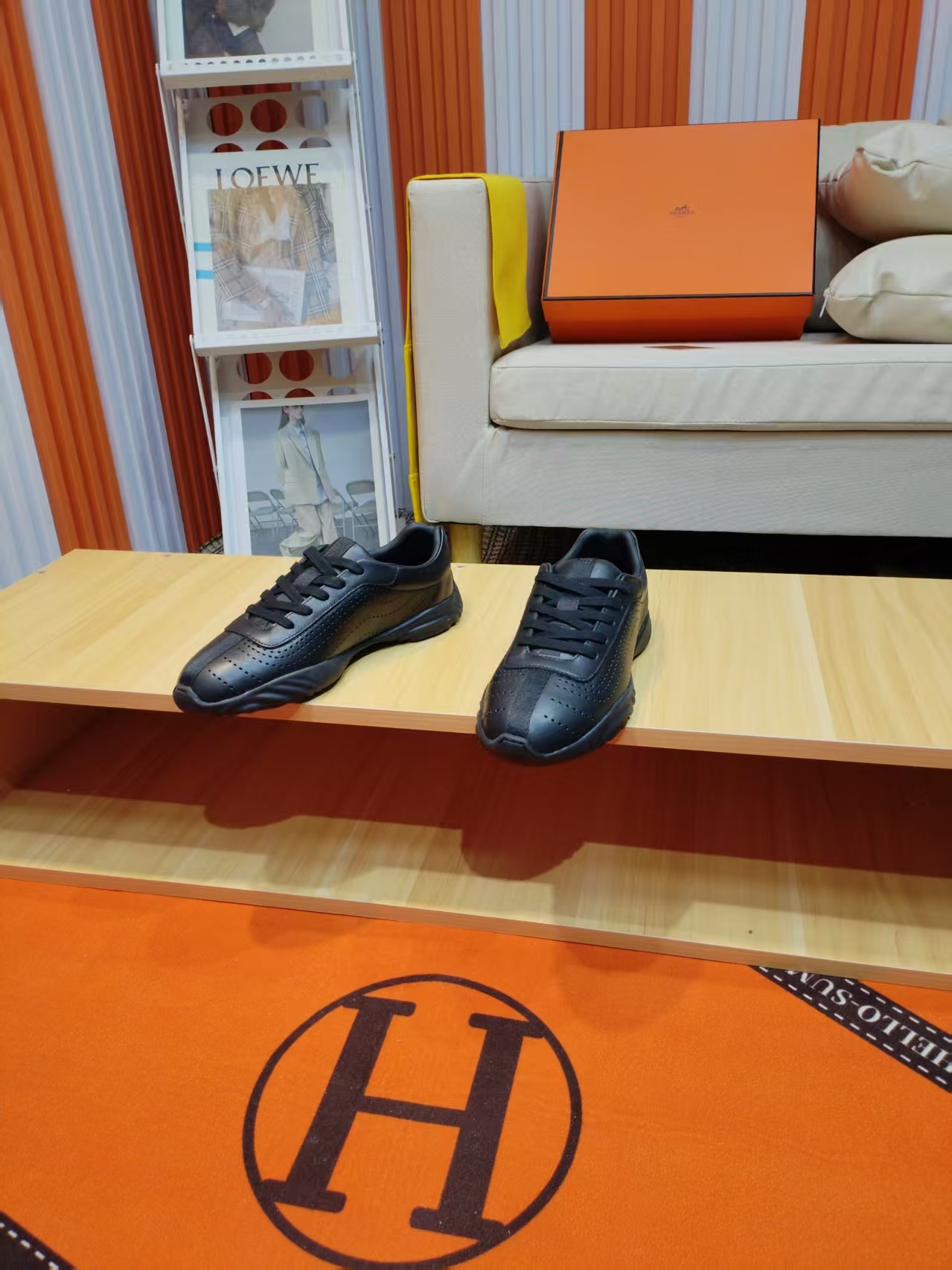 エルメス「Hermès」マスター レザースニーカー / カジュアルスニーカー