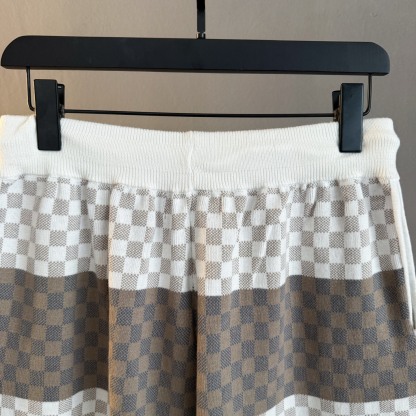 ルイ・ヴィトン「Louis Vuitton」ルイ・ヴィトン フローラル ダミエ ジャカード ニットシャツ / ショートスリーブシャツ