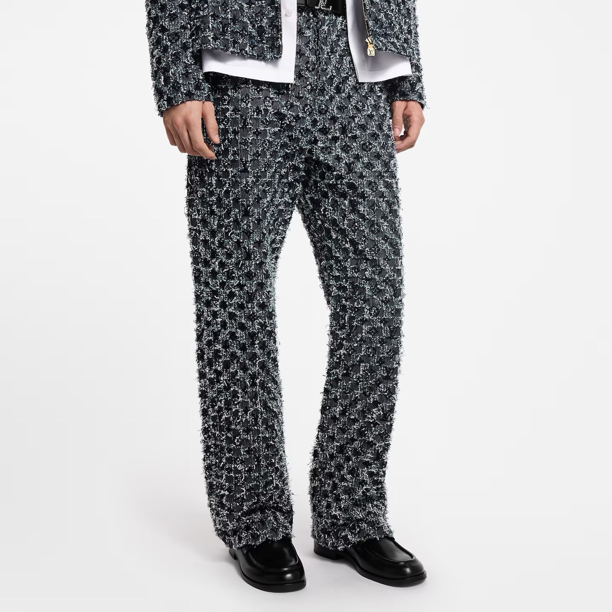 ルイ・ヴィトン「Louis Vuitton」【Wang Hedi 着用モデル】ルイ・ヴィトン モノグラム・フロッキー デニム シアリングジャケット / アウター
