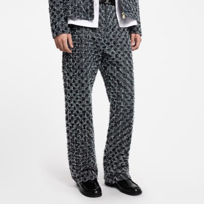 ルイ・ヴィトン「Louis Vuitton」【Wang Hedi 着用モデル】ルイ・ヴィトン モノグラム・フロッキー デニム シアリングジャケット / アウター