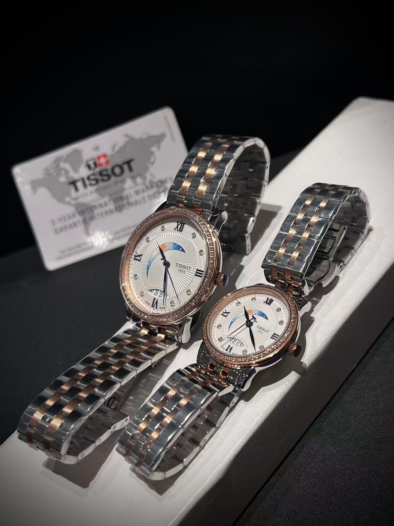 Tissot ティソ デジール ムーンフェイズ ローマ数字 / レディース＆メンズ クォーツ腕時計