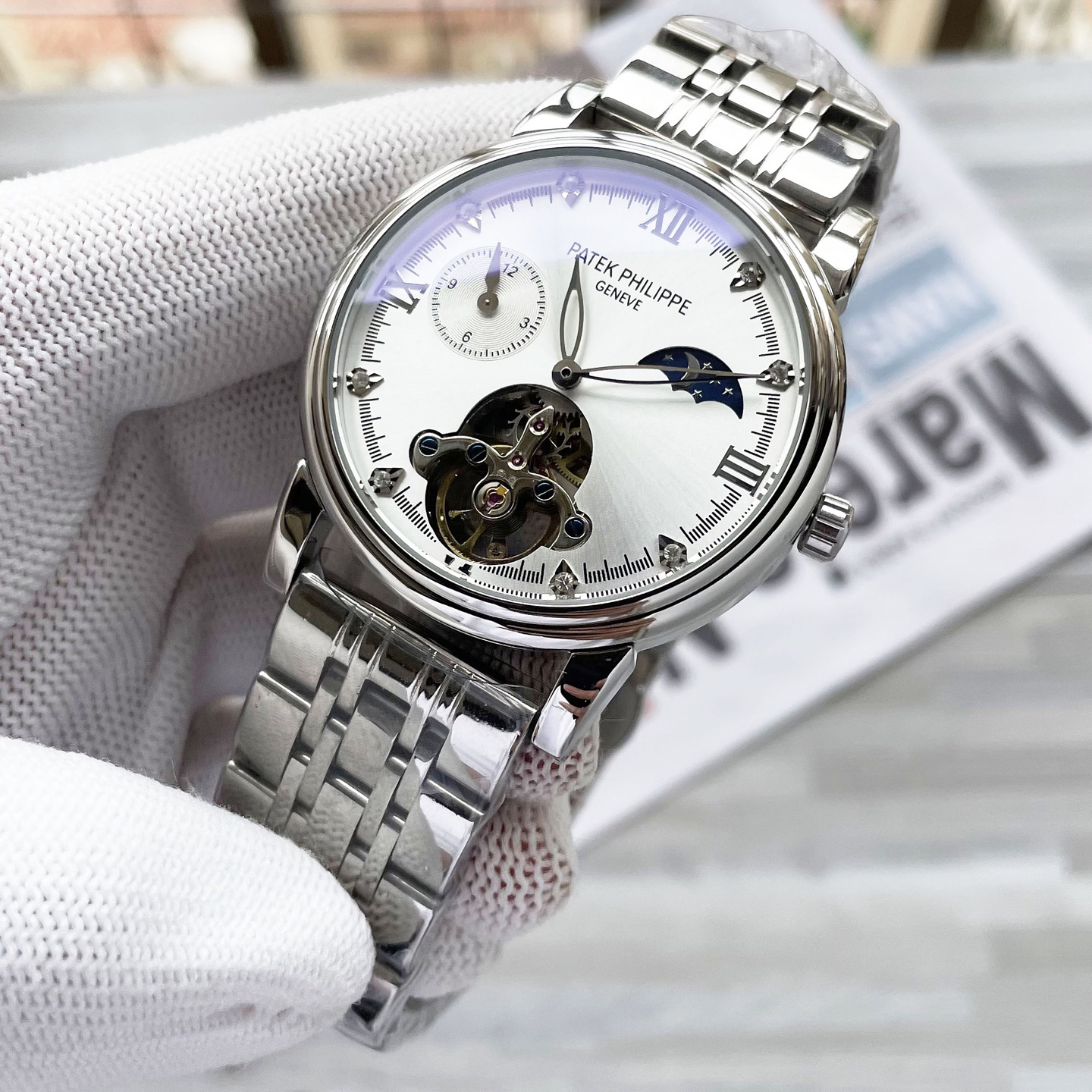 Patek Philippe パテック・フィリップ スタイル 2針 メンズ オートマティック腕時計 / ビジネスカジュアル