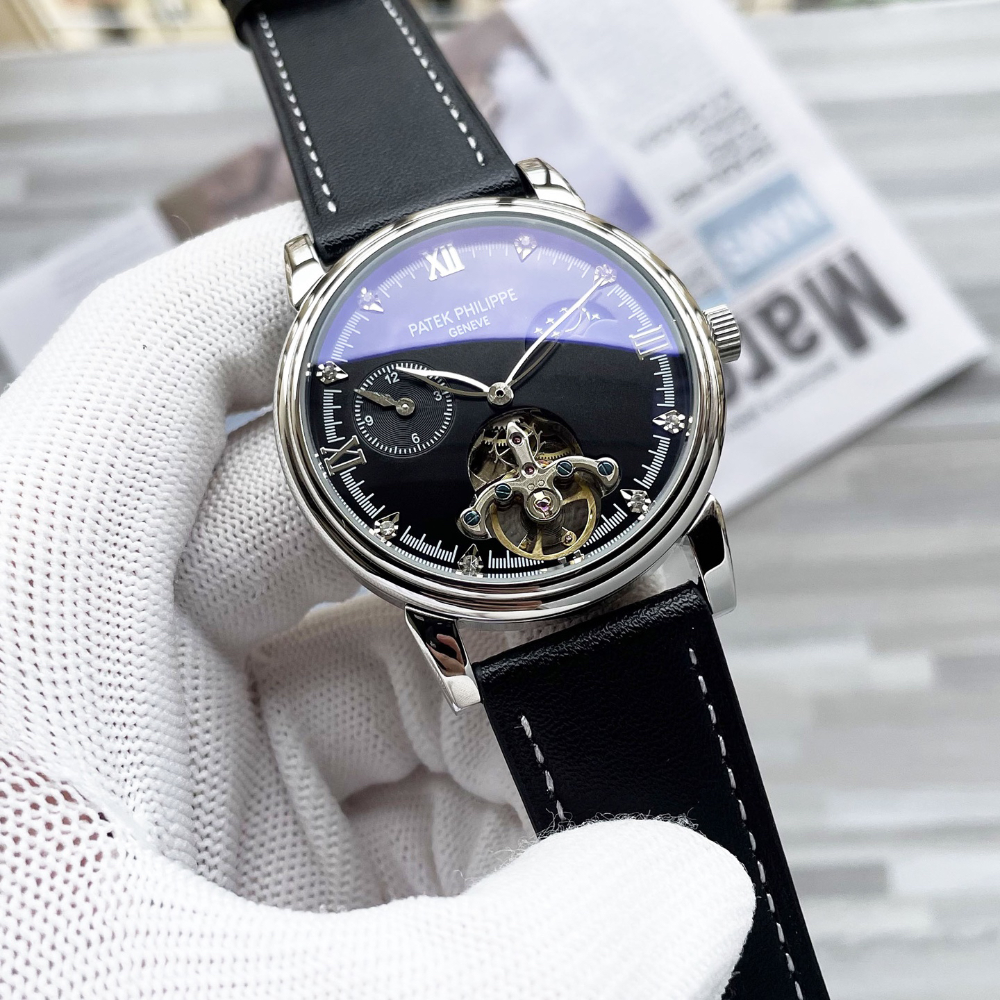 Patek Philippe パテック・フィリップ スタイル 2針 メンズ オートマティック腕時計 / ビジネスカジュアル