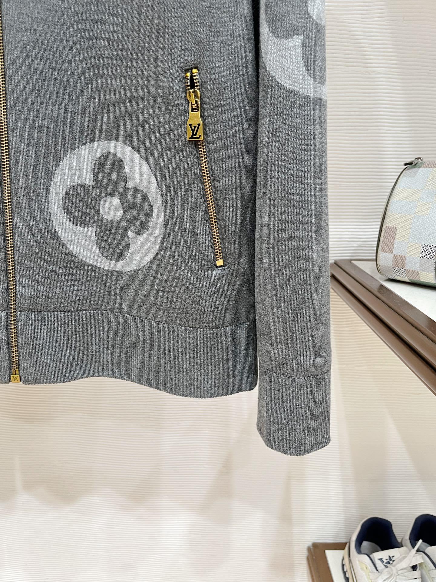 ルイ・ヴィトン「Louis Vuitton」ルイ・ヴィトン モノグラム ニット スタンドカラージャケット / メンズアウター