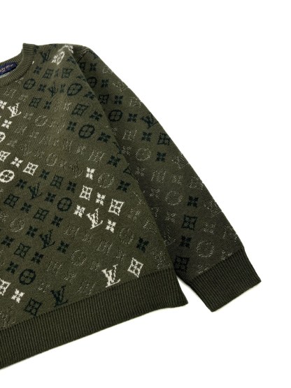 ルイ・ヴィトン「Louis Vuitton」ルイ・ヴィトン モノグラム サープラス ジャカード プルオーバー / メンズ ニットセーター
