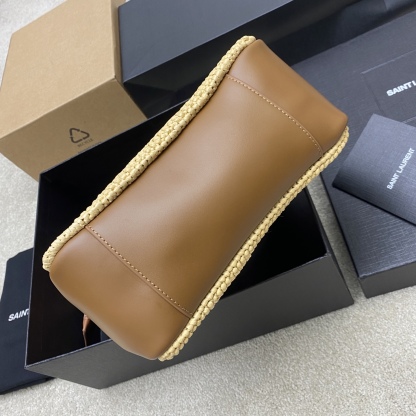 サンローラン「Saint Laurent」ラフィア編み ホボバッグ