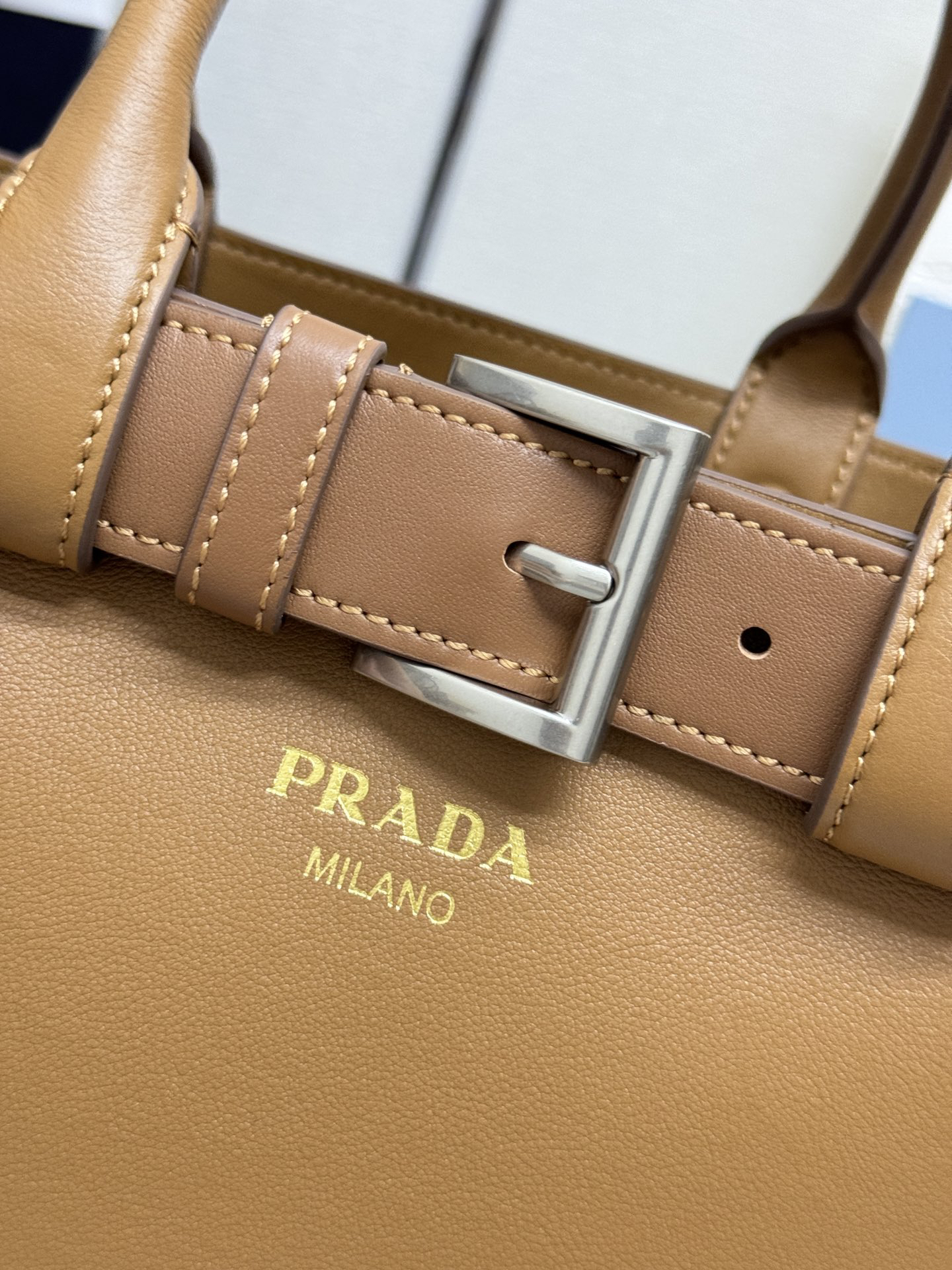 プラダ「Prada」ダブルバッグ スモールトート 1BA434 レザーバッグ