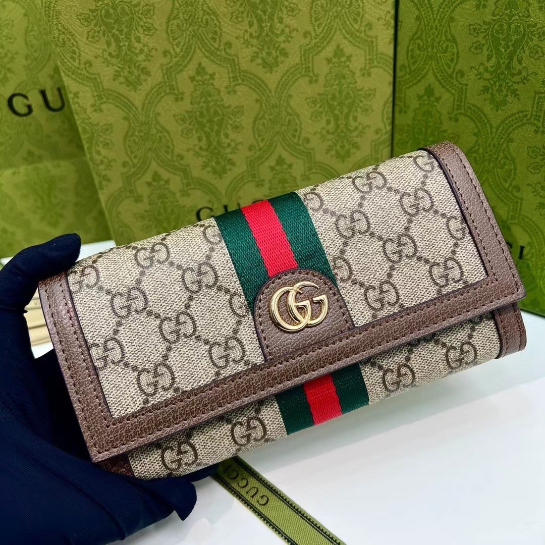 グッチ「Gucci」オフィディア GG コンチネンタルウォレット