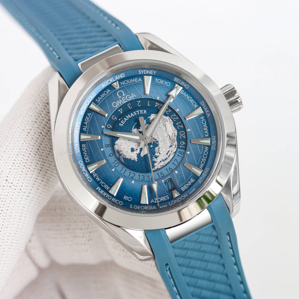 オメガ「Omega」シーマスター アクアテラ ワールドタイム メンズ メカニカル ウォッチ43MM