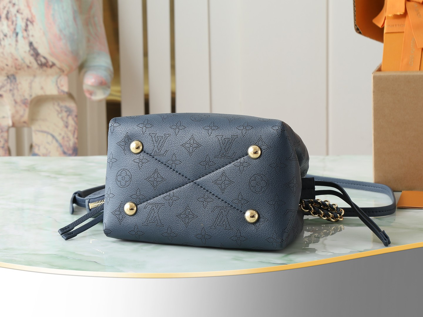 ルイ・ヴィトン「Louis Vuitton」 ‌BELLA ハンドバッグ ネイビー レース