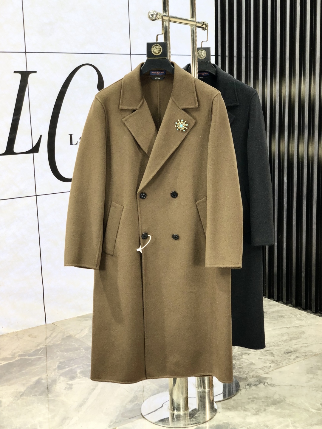 ルイ・ヴィトン「Louis Vuitton」メンズ カシミア オーバーコート