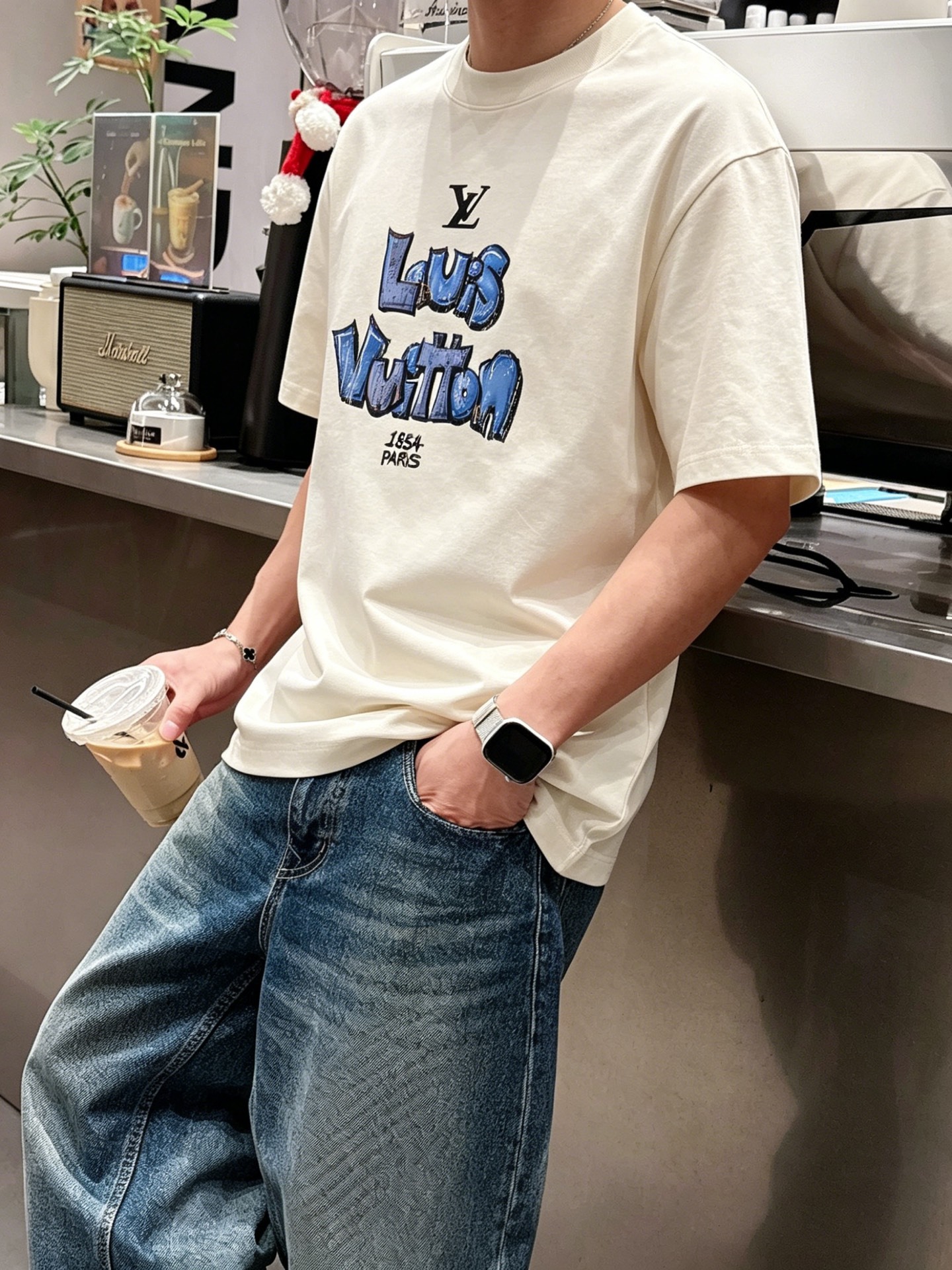 ルイ・ヴィトン「Louis Vuitton」ロゴプリントTシャツ / ショートスリーブ クルーネック