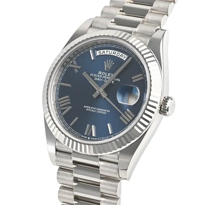 ロレックス「Rolex」デイデイト40MM ブルー文字盤