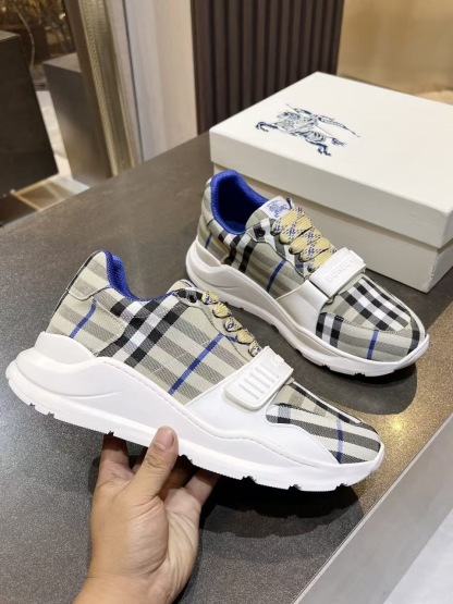 バーバリー「Burberry」バーバリー チェック テラス スニーカー / コットンブレンドスニーカー