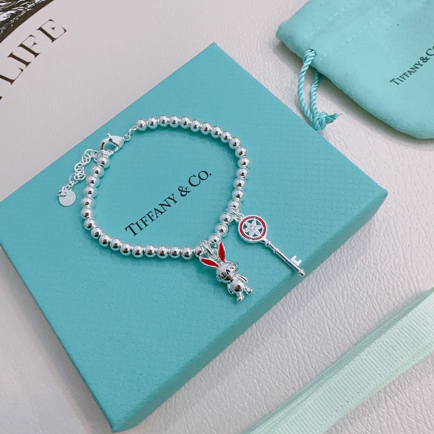 ティファニー「Tiffany & Co.」ポリッシュドシルバーリンク ブレスレット