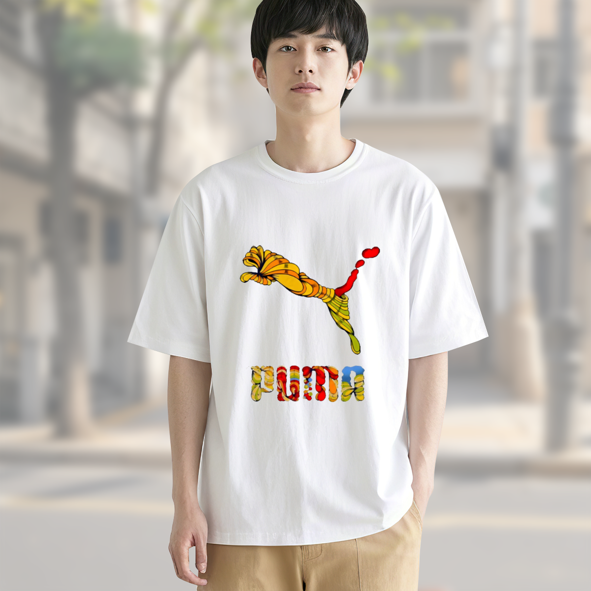 Colorful Puma Logoプーマ ロゴTシャツ / ショートスリーブ クルーネック