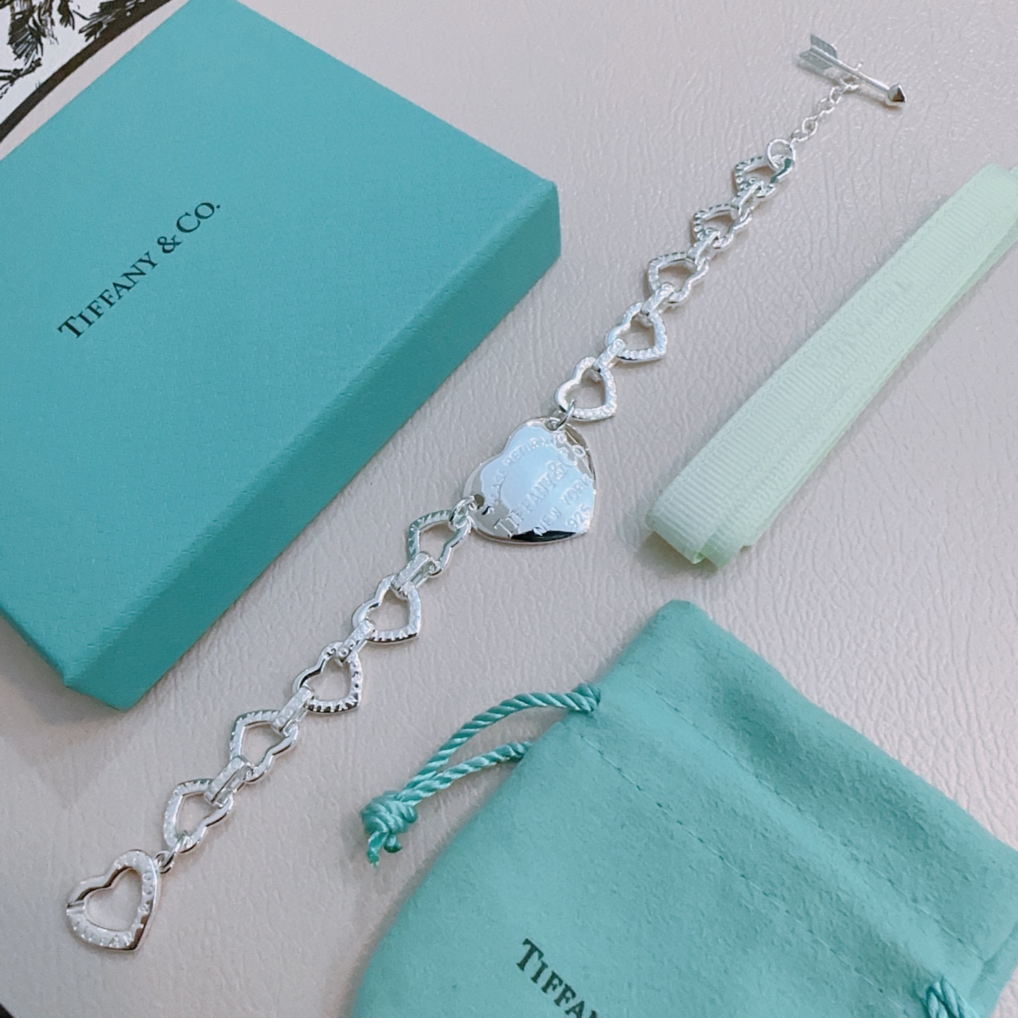 ティファニー「Tiffany & Co.」ポリッシュドシルバーリンク ブレスレット