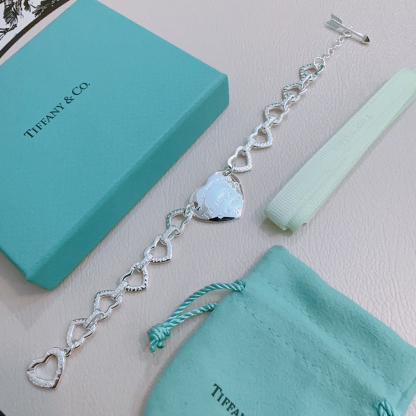 ティファニー「Tiffany & Co.」ポリッシュドシルバーリンク ブレスレット