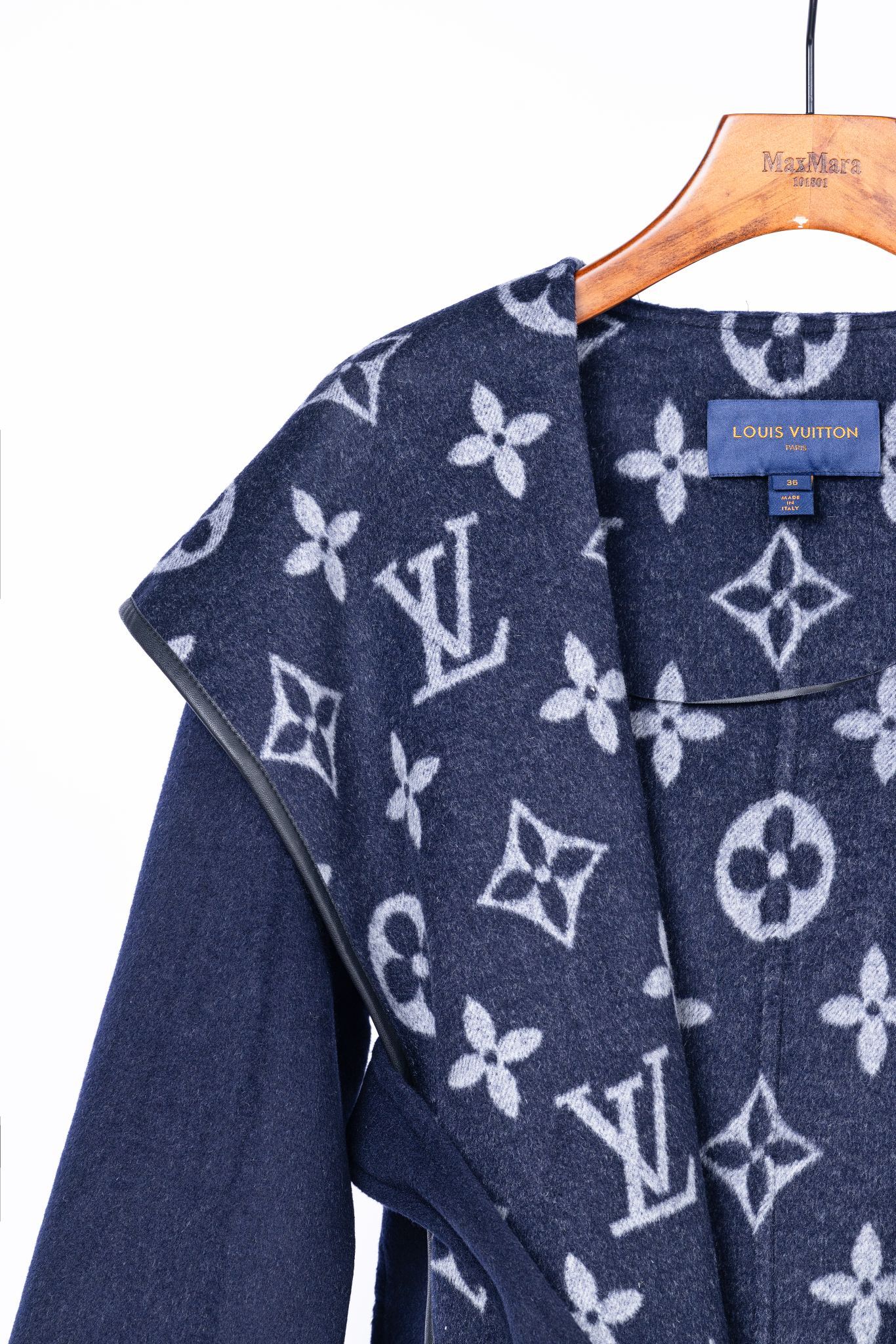 ルイ・ヴィトン「Louis Vuitton」秋冬 レディース ワップルフードロングコート