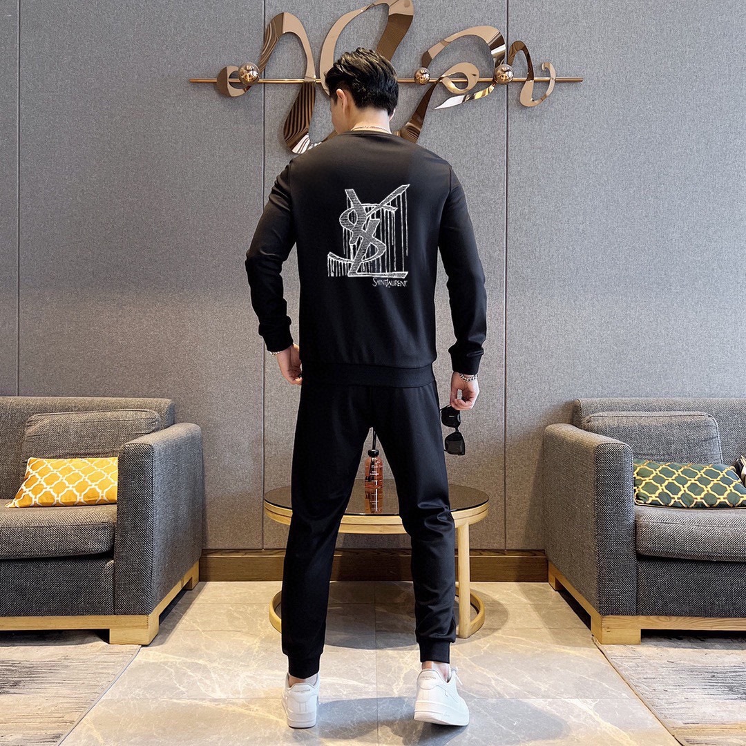 サンローラン「Saint Laurent」2025 秋冬ローマコットン スウェットセット