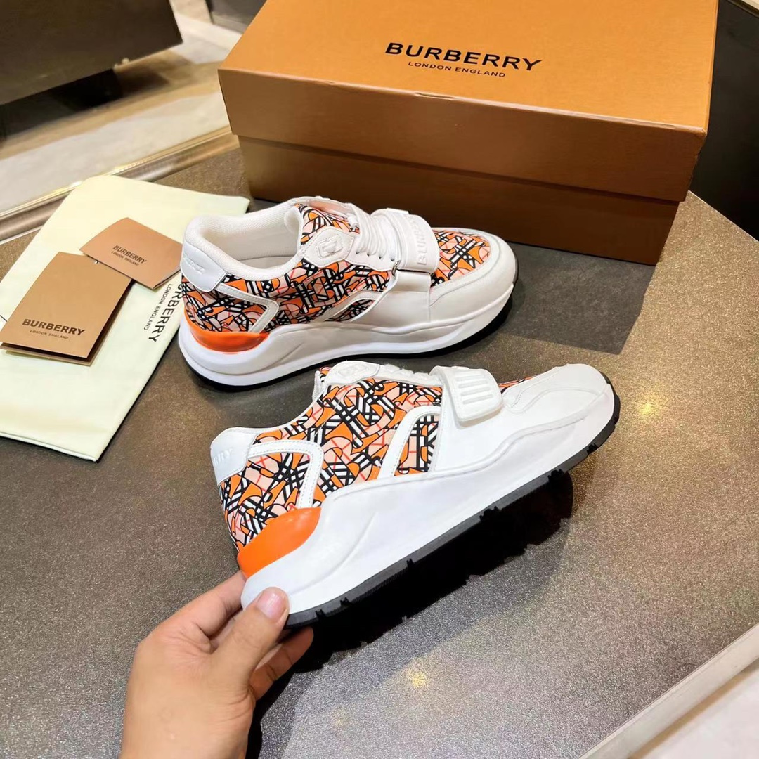 バーバリー「Burberry」バーバリー チェック プラットフォーム スニーカー / レザースニーカー