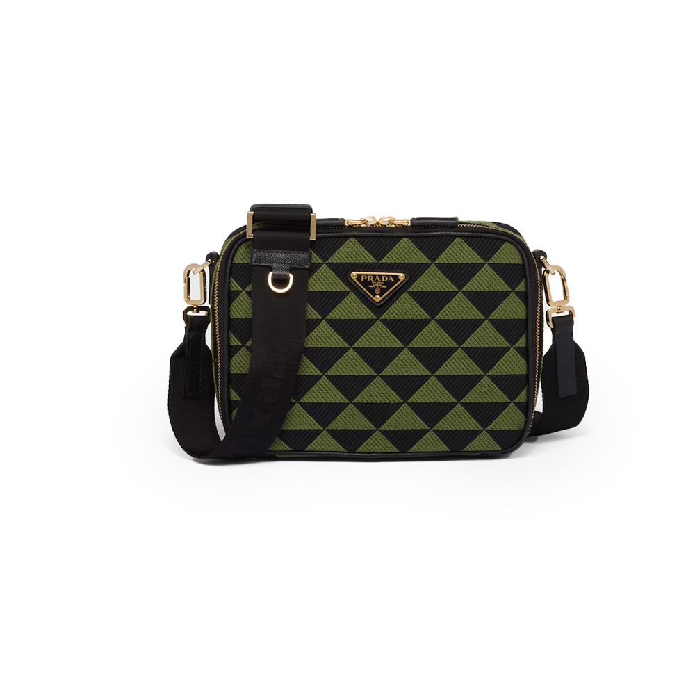 プラダ「Prada」エンブロイダリー メッセンジャーバッグ