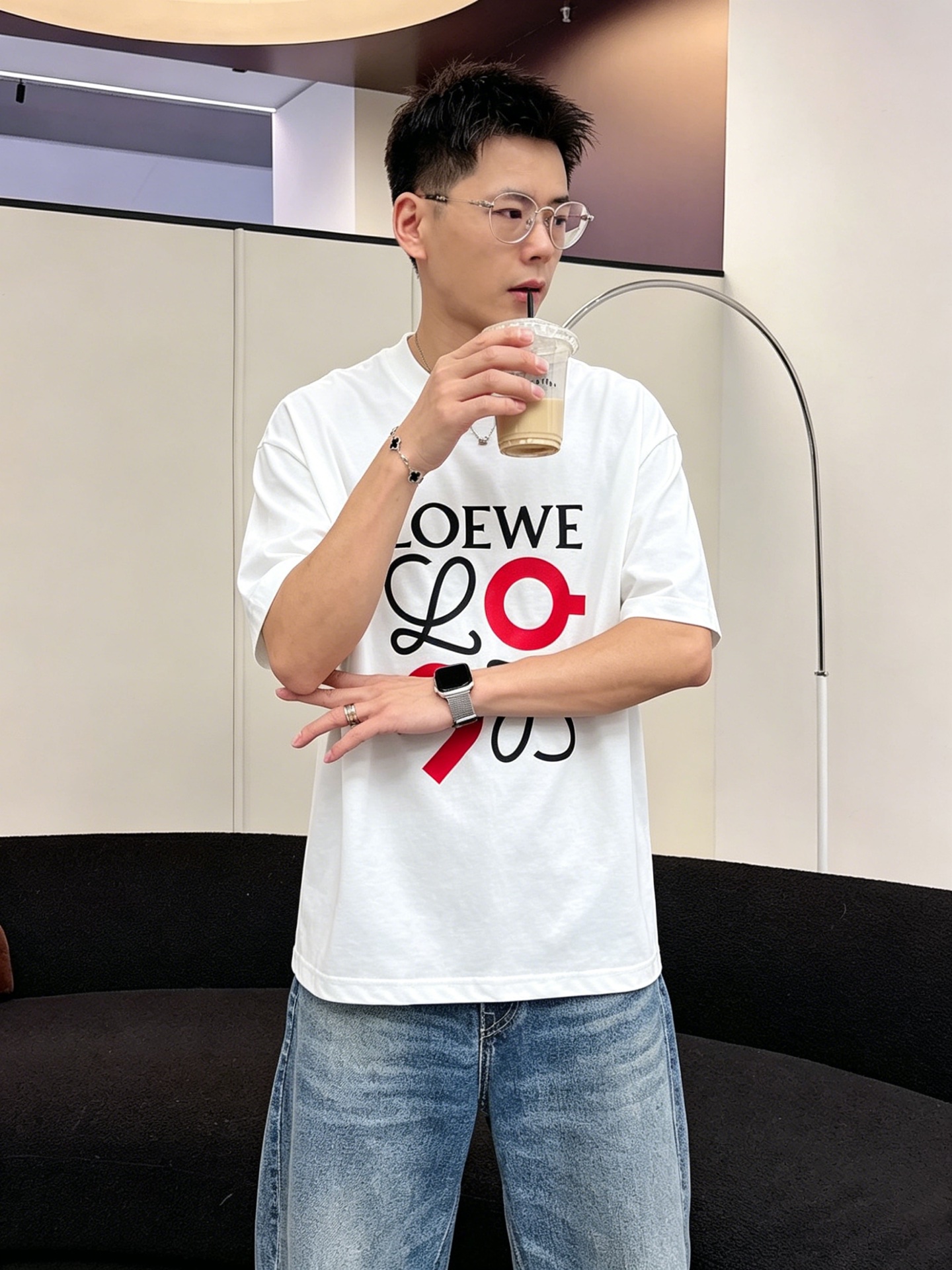 ロエベ「Loewe」ロエベ ロゴプリントTシャツ / ショートスリーブ クルーネック