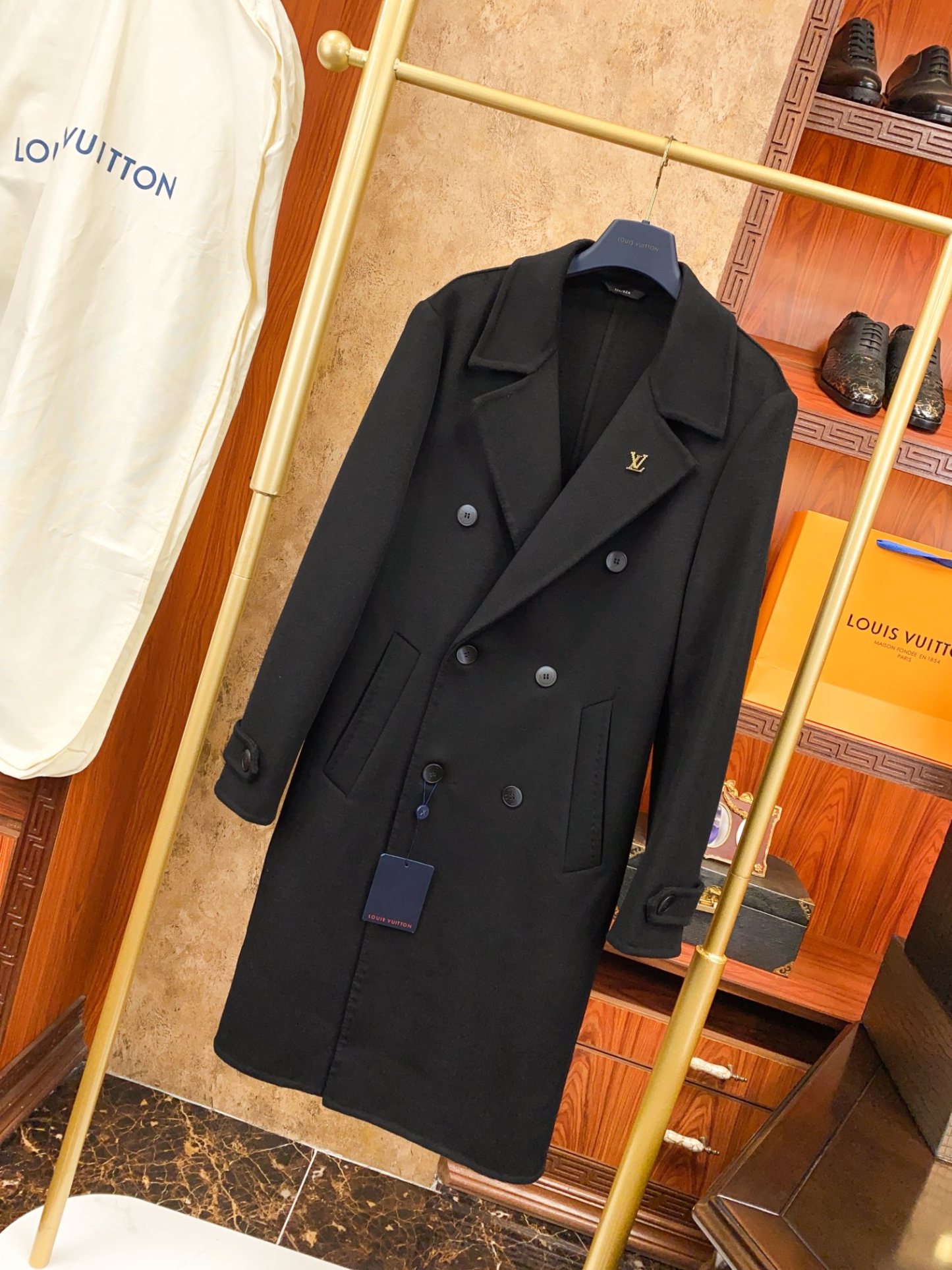 ルイ・ヴィトン「Louis Vuitton」メンズ カシミア オーバーコート