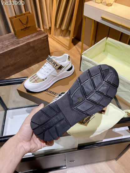 バーバリー「Burberry」バーバリー チェック プラットフォーム スニーカー / レザースニーカー