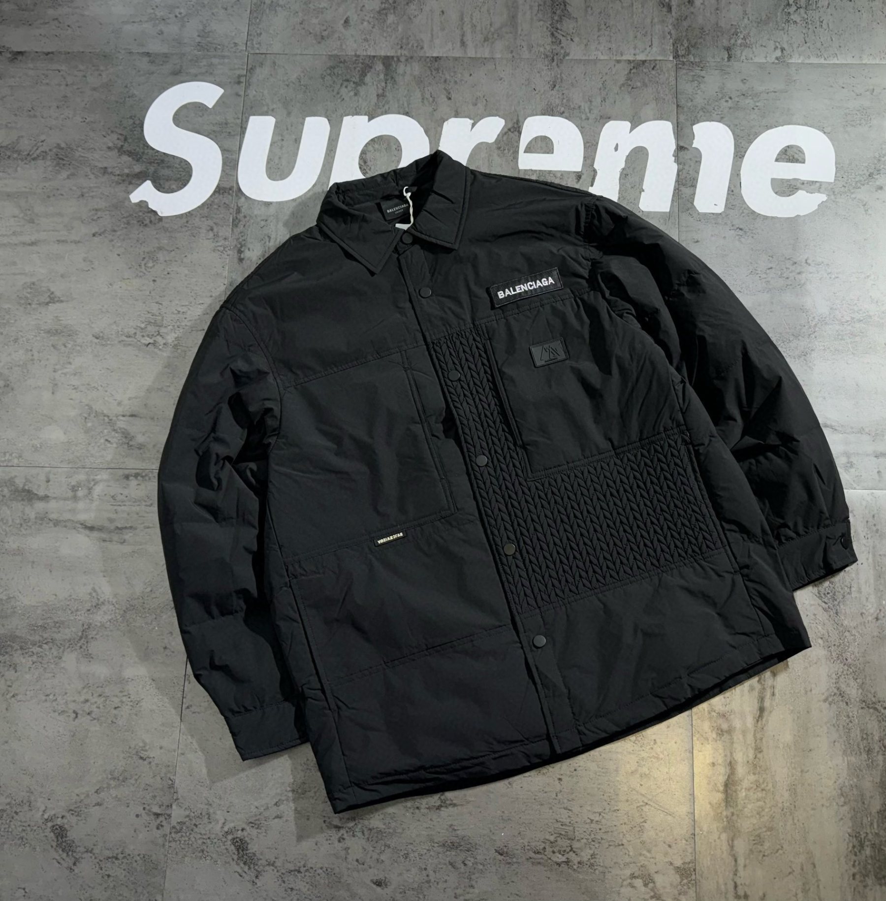 バレンシアガ「Balenciaga」‌冬季限定パッチワークカップルカジュアルダウンジャケット