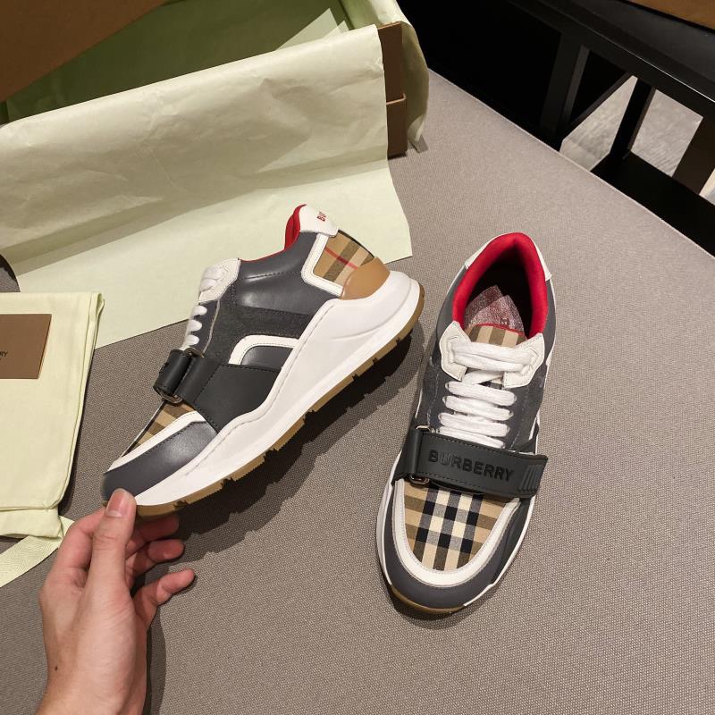 バーバリー「Burberry」バーバリー チェック プラットフォーム スニーカー / レザースニーカー