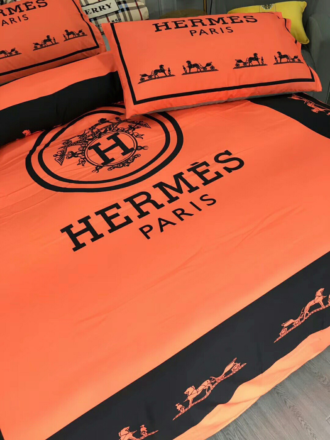 エルメス「Hermès」プレミアムコットン デジタルプリント 4点セット