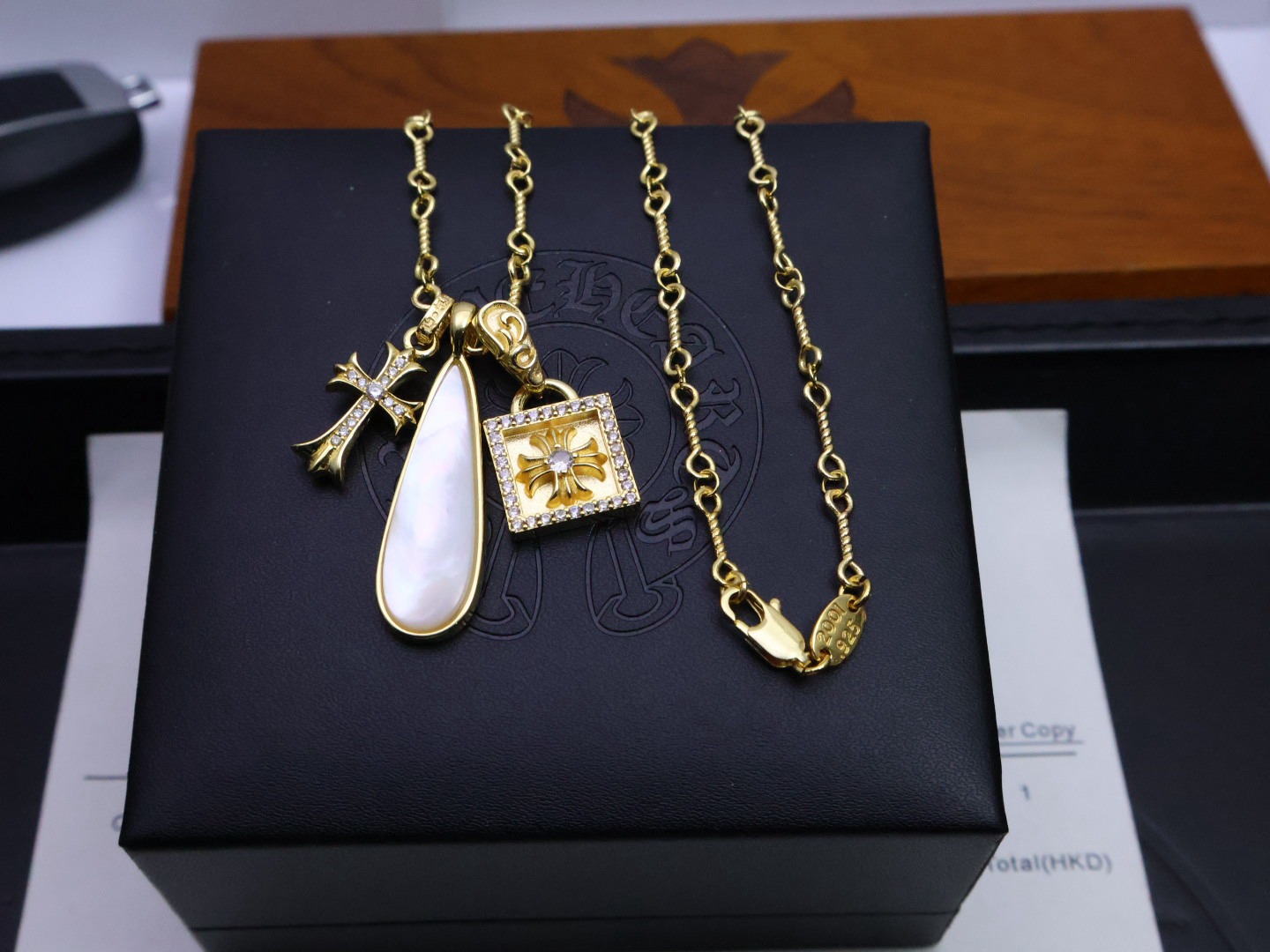 クロムハーツ「Chrome Hearts」ミリタリークロスフラワーネックレス