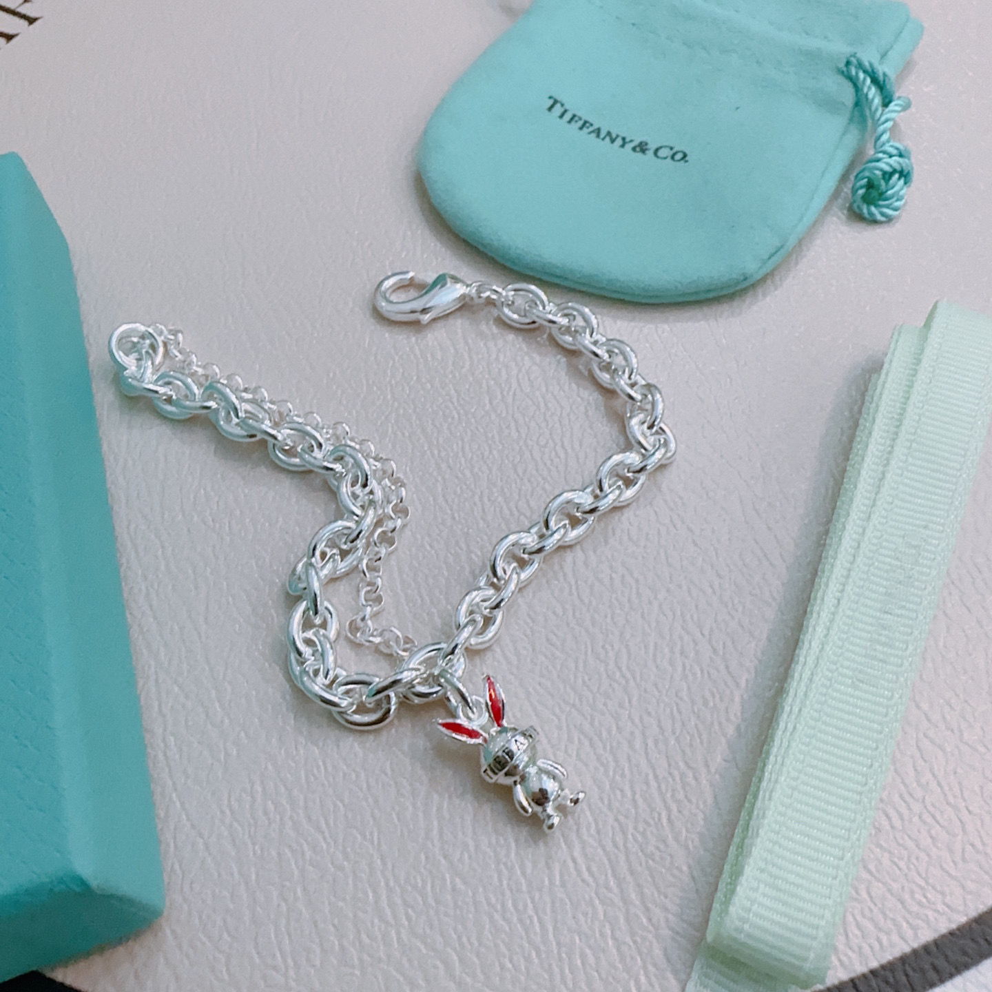 ティファニー「Tiffany & Co.」ポリッシュドシルバーリンク ブレスレット