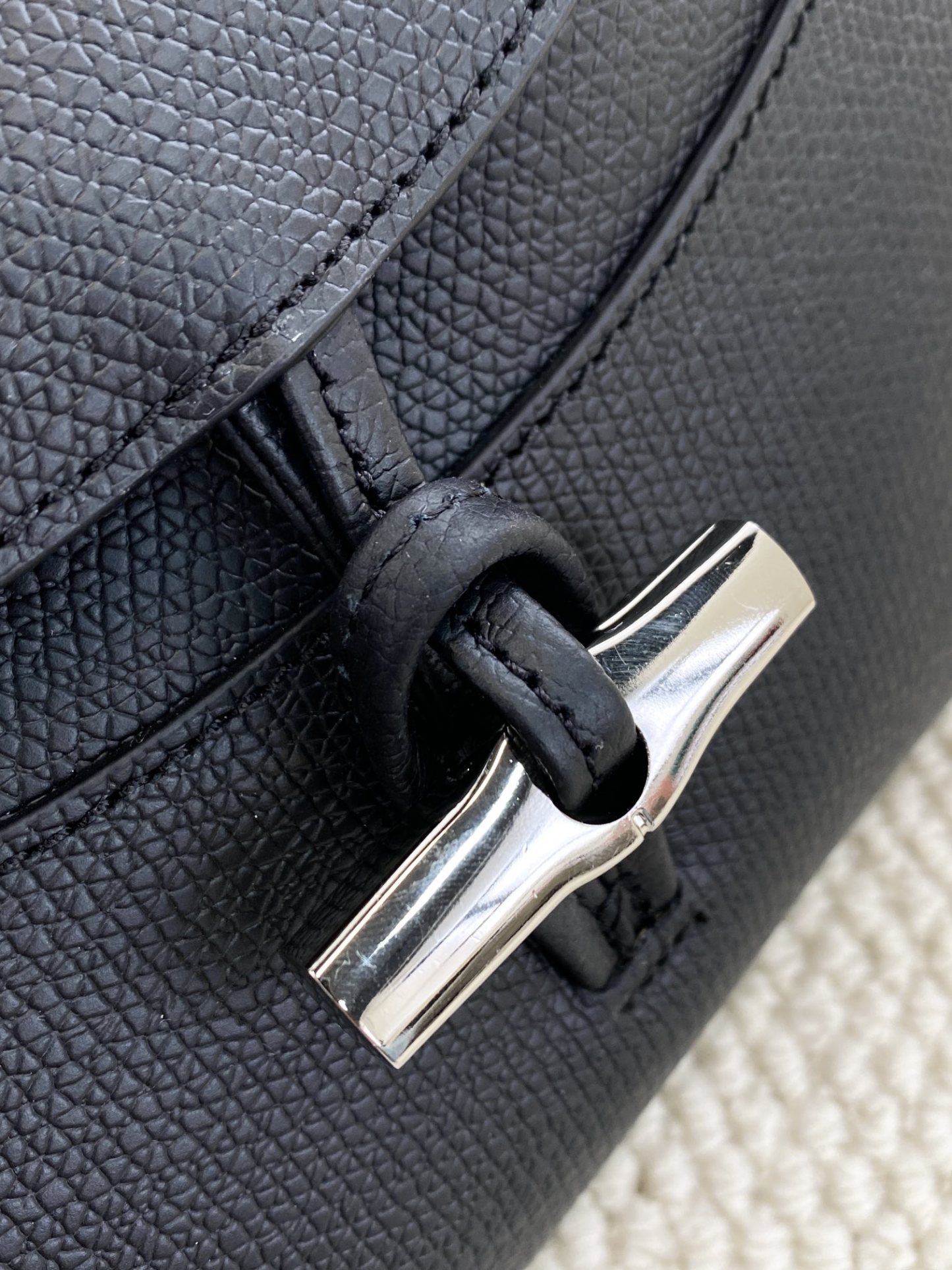 ロンシャン「Longchamp」ロンジャンプ ロゾー 竹節トップハンドルショルダーバッグ スモール