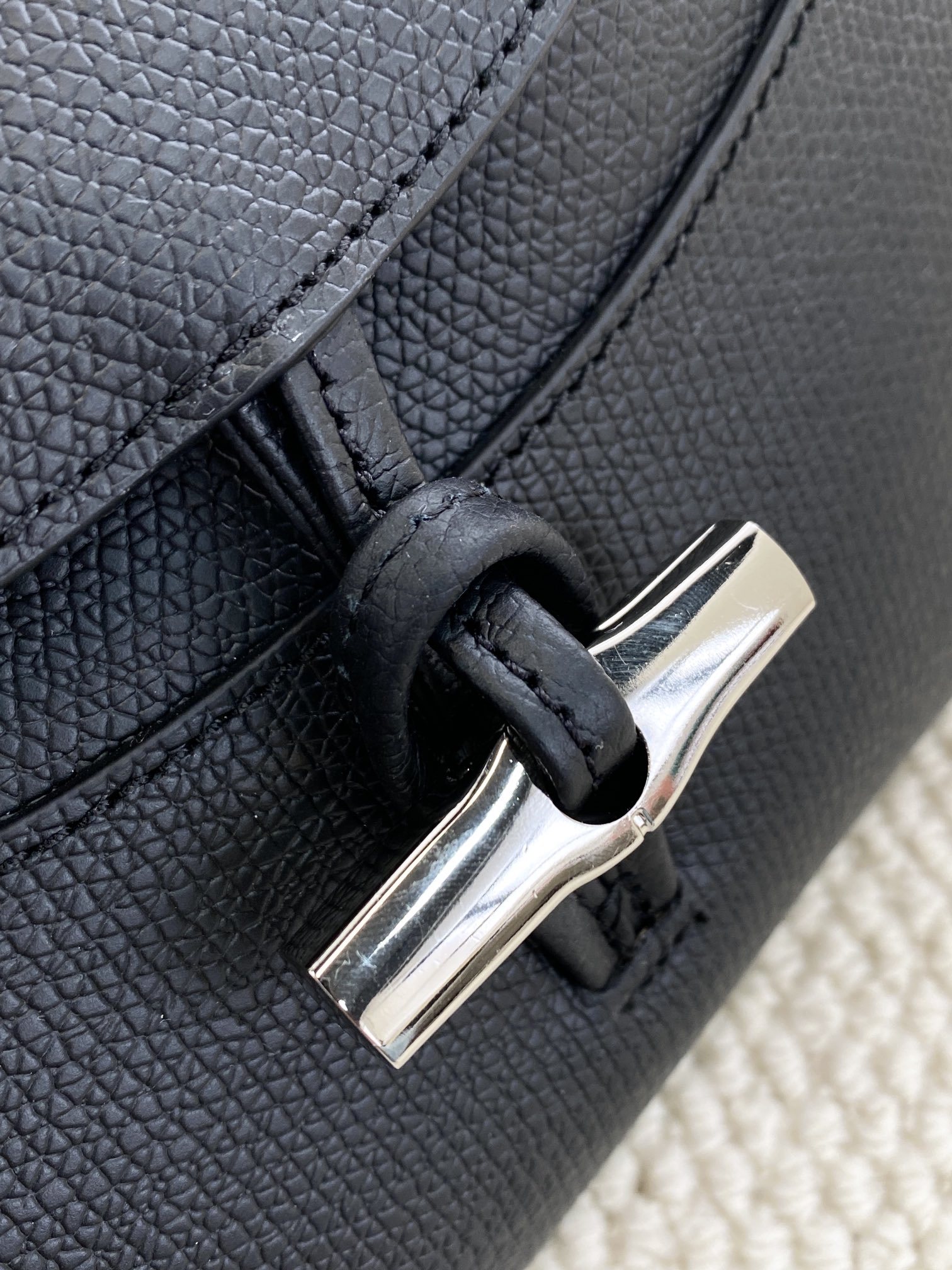 ロンシャン「Longchamp」ロンジャンプ ロゾー 竹節トップハンドルショルダーバッグ スモール