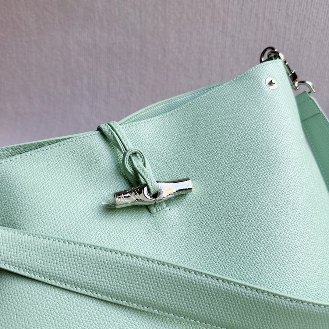 ロンシャン「Longchamp」ロンシャン ル ロゾー 竹節ショルダーバッグ レザートート