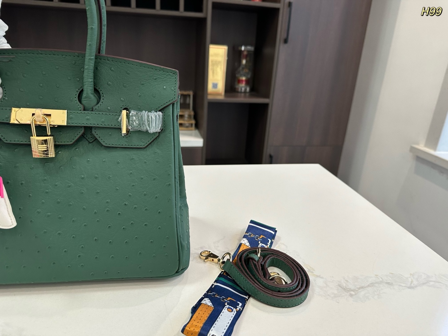 エルメス「Hermès」Birkin オーストリッチレザー ショルダーバッグ