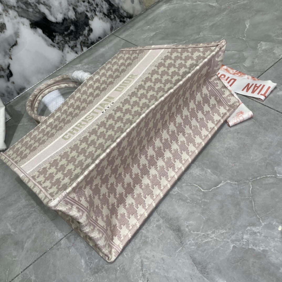 ディオール「Dior」Book Tote 千鳥柄 ラージサイズ ショッピングトートバッグ