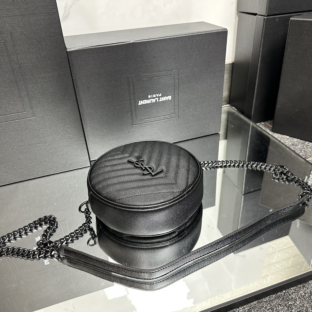 サンローラン「Saint Laurent」VINYLE レザー サークルバッグ