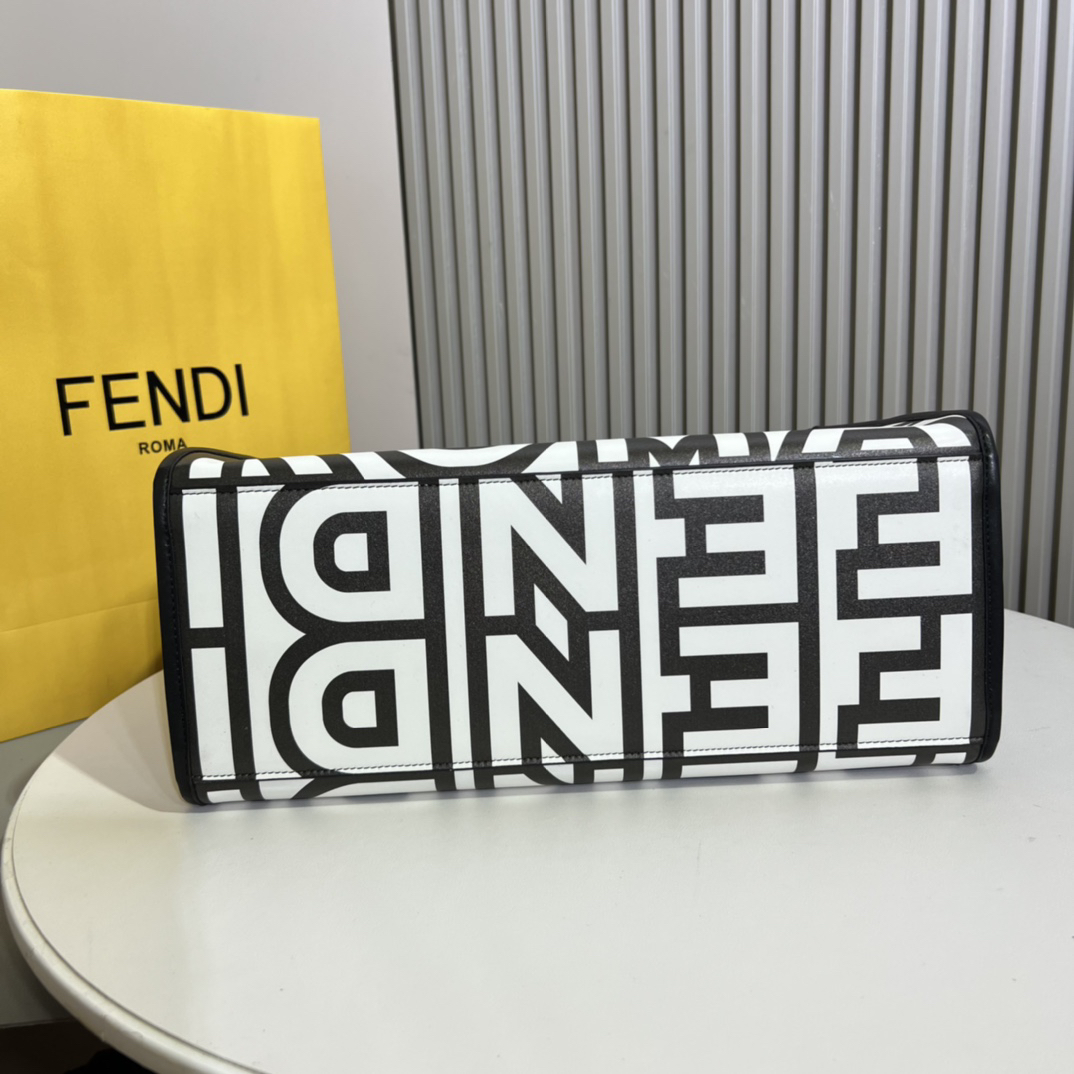 フェンディ「Fendi」Sunshine FF ファブリック ミディアムトートバッグ