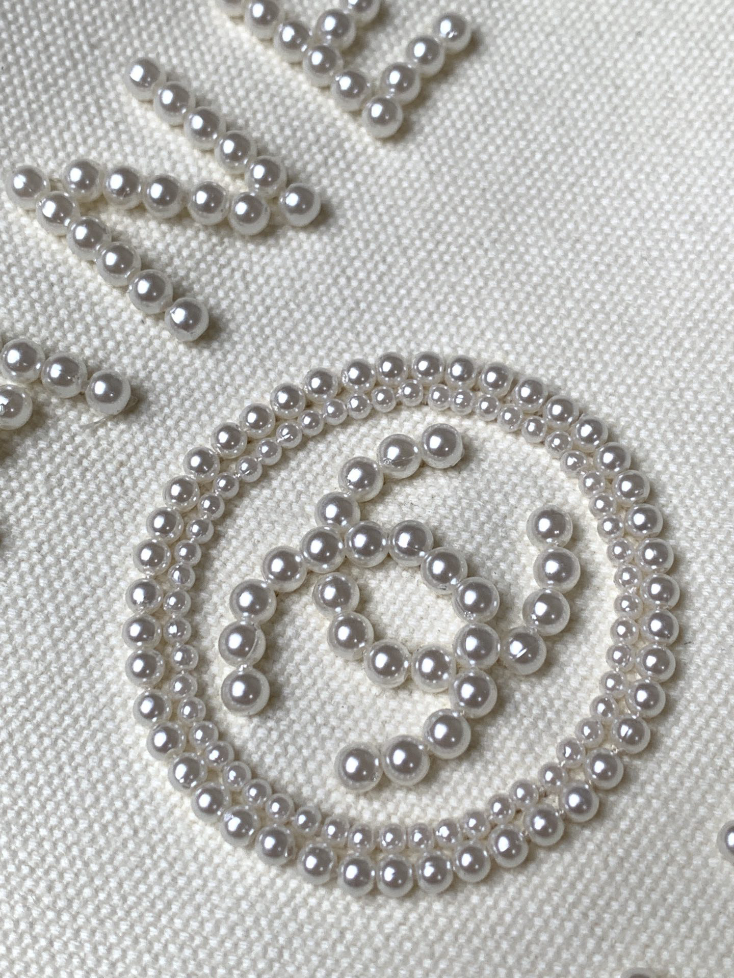 シャネル「Chanel」春夏新作 パールロゴ キャンバス ビーチトートバッグ