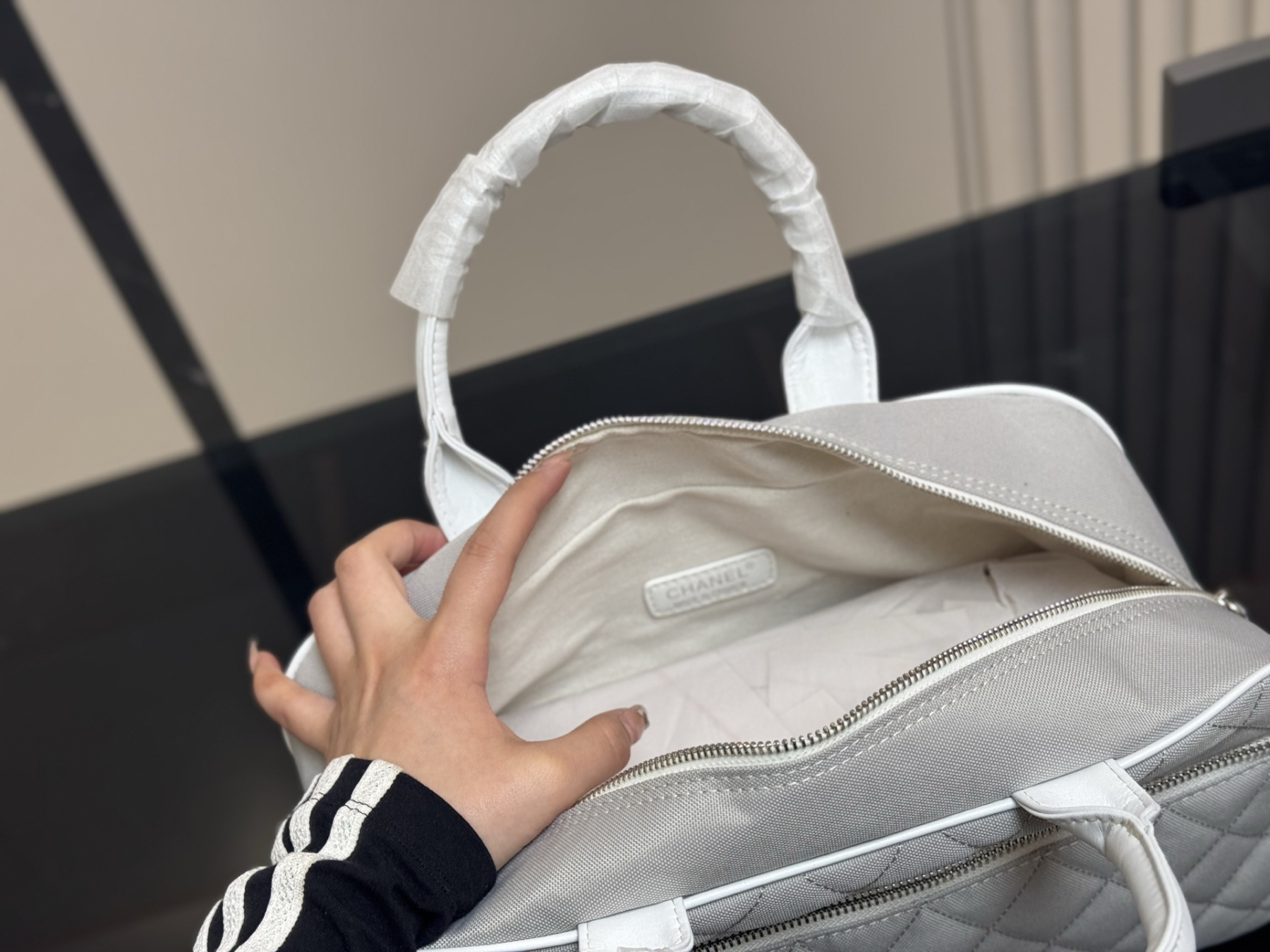 シャネル「Chanel」‌ デニム ボウリングバッグ