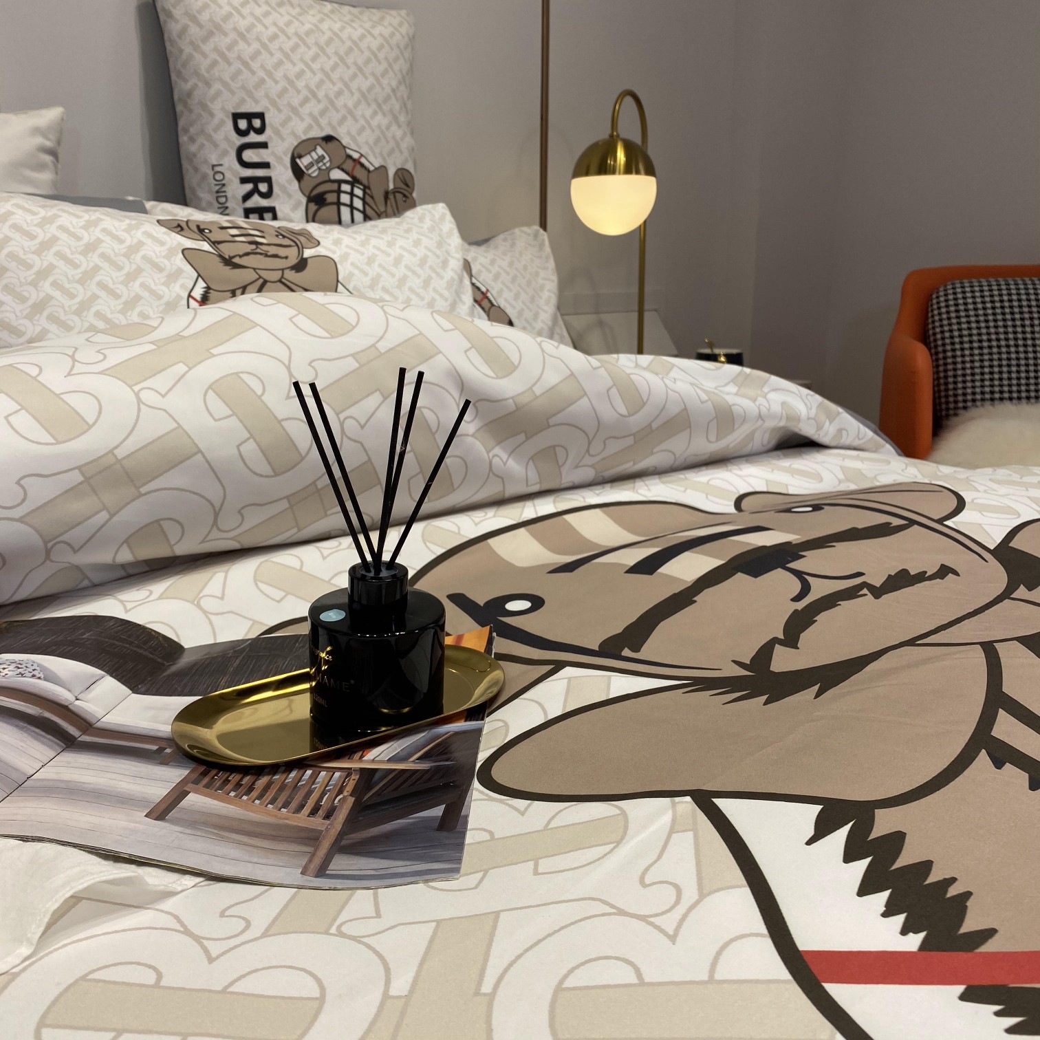 バーバリー「Burberry」プレミアムコットン デジタルプリント 4点セット