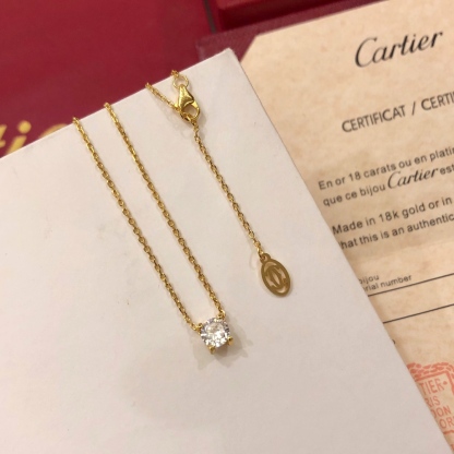 カルティエ「Cartier」ラブ シングルダイヤモンド ホーン ネックレス