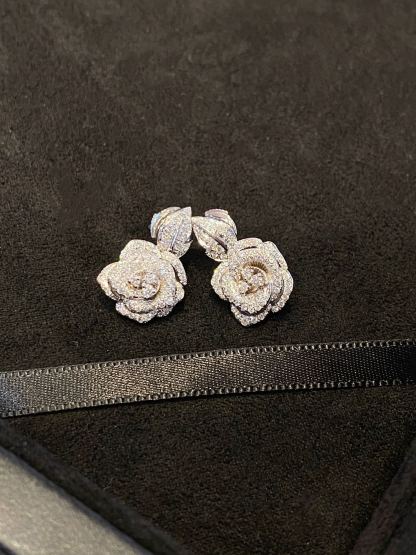 ディオール「Dior」ROSE DIOR BAGATELLE フルダイヤモンドネックレス40CM