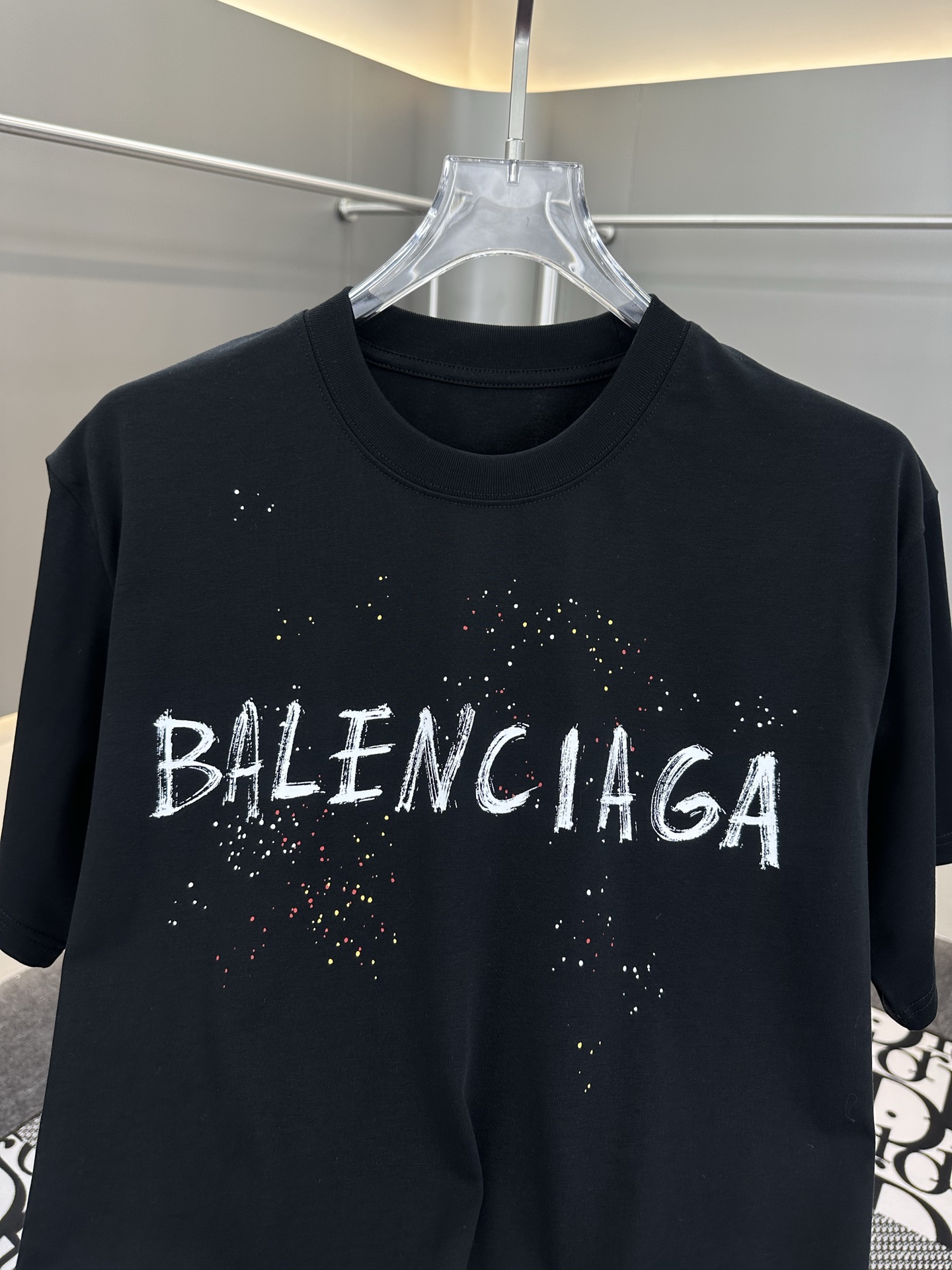 バレンシアガ「Balenciaga」24 ss 3 Mロゴ刺繍パッチワーク半袖Tシャツ